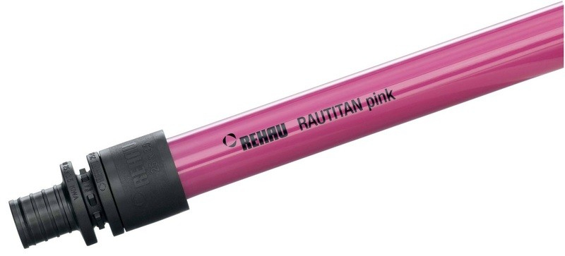 Труба Rehau Rautitan Pink+ 20 x 2,8 мм, 120 м, RAU-PE-Xa, 10 бар, лиловая (цена за 1 метр)
